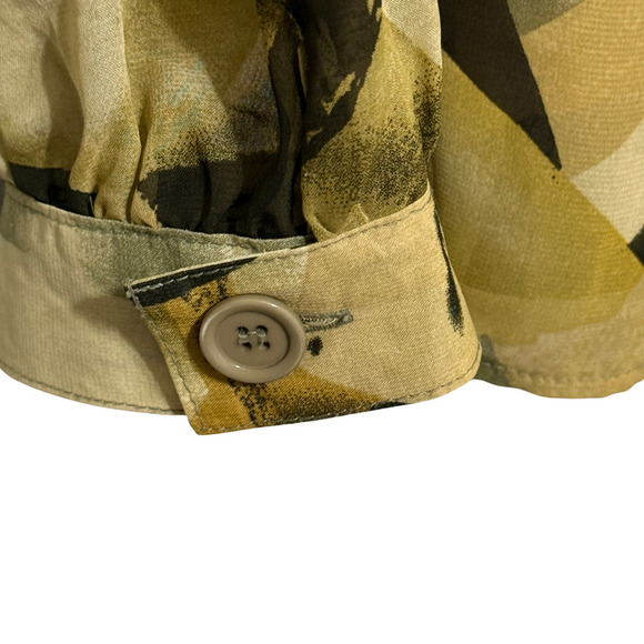 Serenade Womens Sheer Earthy Toned Single Button Blouse - Size Medium - Picture 4 of 7